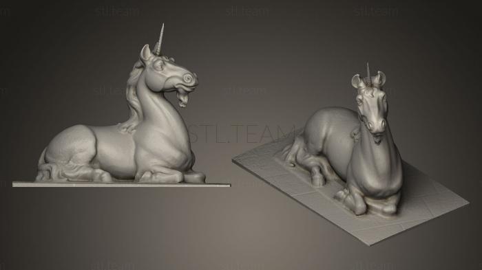 3D model Unicorn lying (STL)